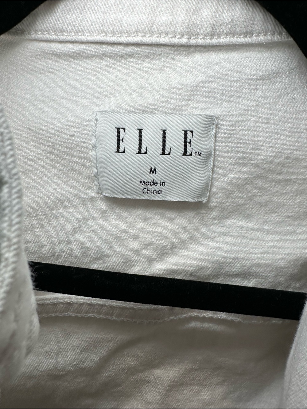 ELLE White Denim Jacket - Classic Style Size M - Picture 2 of 5